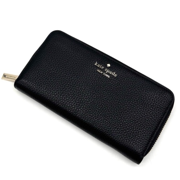 Kate Spade Leila Large Continental Wallet Black/Gold - Picture 6 of 8